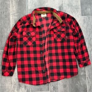Legendary Whitetails Red and Black Plaid Shacket
